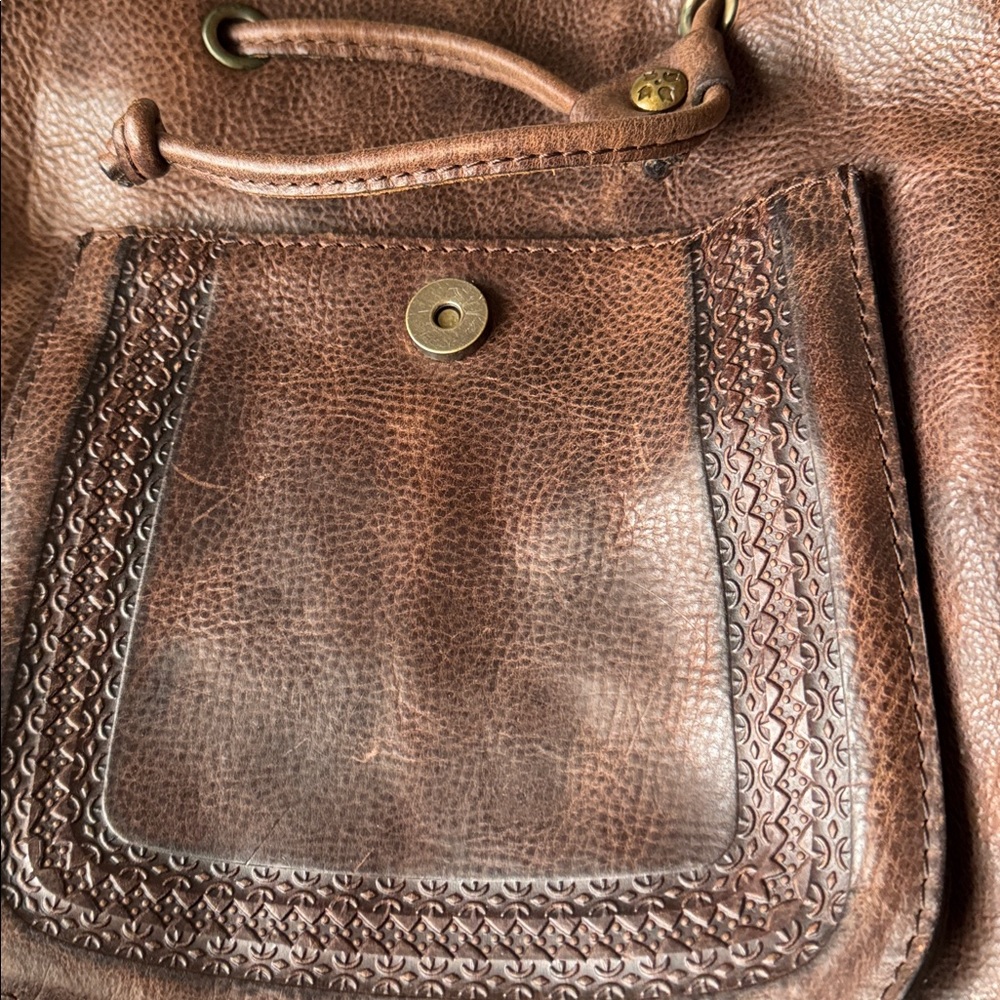 Patricia Nash Dark Brown Leather Backpack - Picture 6 of 11